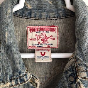True Religion Distressed Denim “Jimmy” Jacket LG